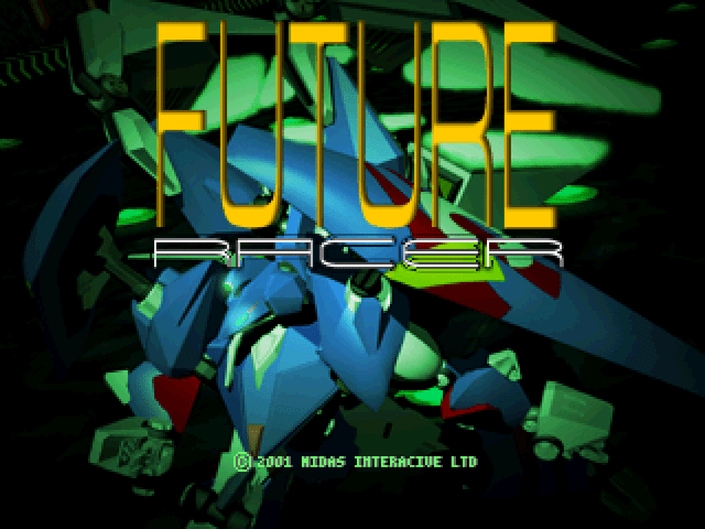 Future Racer title screen for Playstation